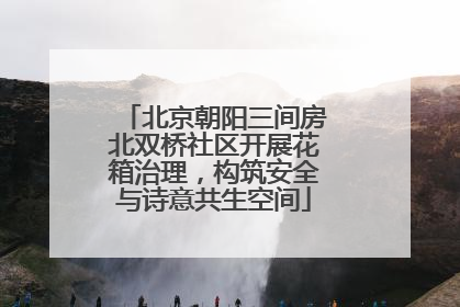 北京朝阳三间房北双桥社区开展花箱治理，构筑安全与诗意共生空间