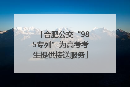 合肥公交“985专列”为高考考生提供接送服务
