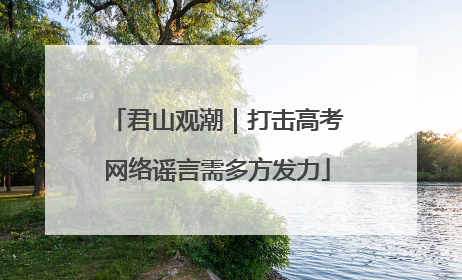 君山观潮｜打击高考网络谣言需多方发力