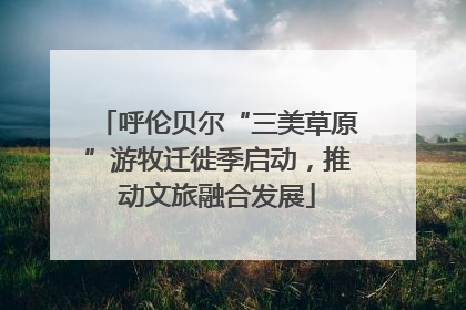 呼伦贝尔“三美草原”游牧迁徙季启动，推动文旅融合发展