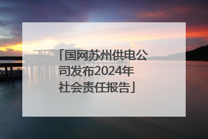 国网苏州供电公司发布2024年社会责任报告