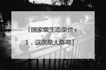 国家级生态荣誉+1，这次是大陈岛