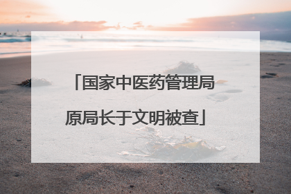 国家中医药管理局原局长于文明被查