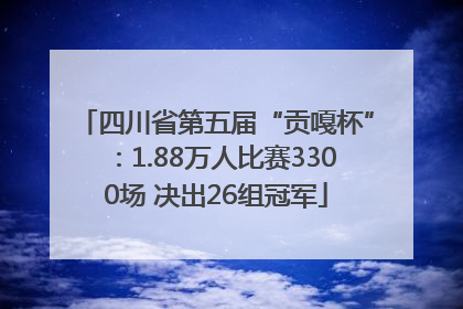 四川省第五届“贡嘎杯”：1.88万人比赛3300场 决出26组冠军