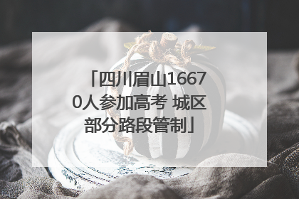 四川眉山16670人参加高考 城区部分路段管制