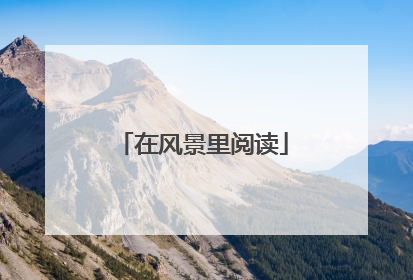 在风景里阅读