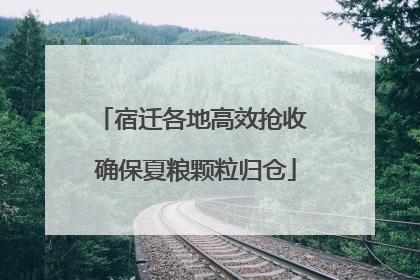 宿迁各地高效抢收 确保夏粮颗粒归仓