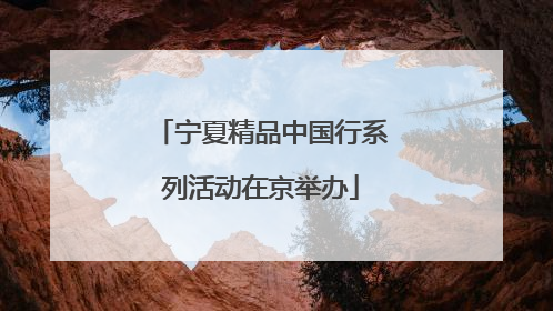 宁夏精品中国行系列活动在京举办