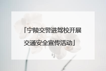 宁陵交警进驾校开展交通安全宣传活动