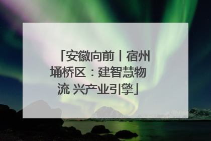 安徽向前丨宿州埇桥区：建智慧物流 兴产业引擎