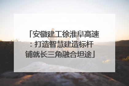 安徽建工徐淮阜高速：打造智慧建造标杆 铺就长三角融合坦途
