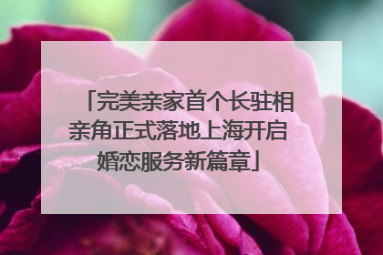 完美亲家首个长驻相亲角正式落地上海开启婚恋服务新篇章