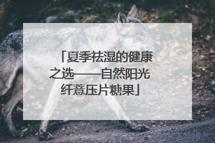 夏季祛湿的健康之选——自然阳光纤薏压片糖果