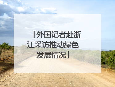 外国记者赴浙江采访推动绿色发展情况