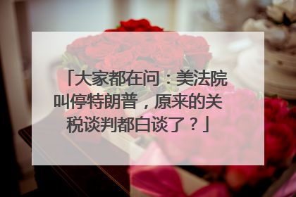 大家都在问：美法院叫停特朗普，原来的关税谈判都白谈了？