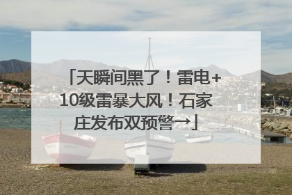 天瞬间黑了！雷电+10级雷暴大风！石家庄发布双预警→