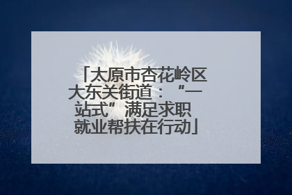 太原市杏花岭区大东关街道：“一站式”满足求职 就业帮扶在行动
