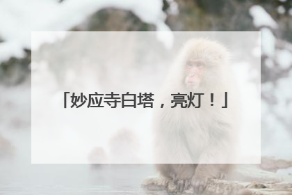 妙应寺白塔，亮灯！