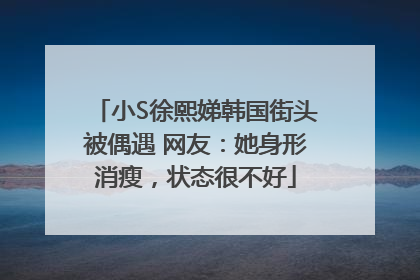小S徐熙娣韩国街头被偶遇 网友：她身形消瘦，状态很不好