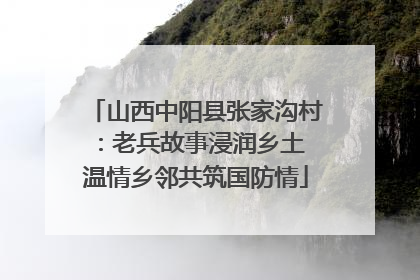 山西中阳县张家沟村：老兵故事浸润乡土 温情乡邻共筑国防情