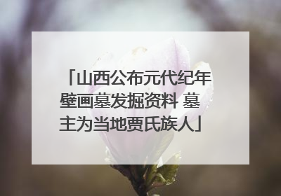 山西公布元代纪年壁画墓发掘资料 墓主为当地贾氏族人