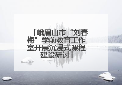 峨眉山市“刘春梅”学前教育工作室开展沉浸式课程建设研讨