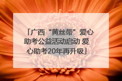 广西“黄丝带”爱心助考公益活动启动 爱心助考20年再升级