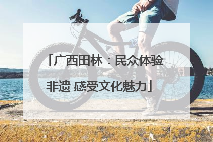 广西田林：民众体验非遗 感受文化魅力