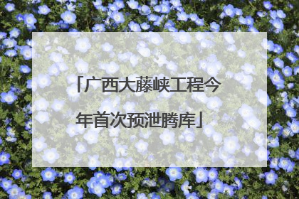 广西大藤峡工程今年首次预泄腾库
