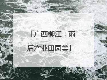 广西柳江：雨后产业田园美
