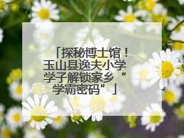探秘博士馆！玉山县逸夫小学学子解锁家乡“学霸密码”