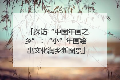 探访“中国年画之乡”：“小”年画绘出文化润乡新图景