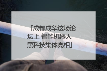 成都成华这场论坛上 智能机器人黑科技集体亮相