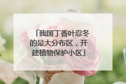 我国丁香叶忍冬的最大分布区，开建植物保护小区