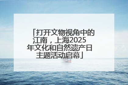 打开文物视角中的江南，上海2025年文化和自然遗产日主题活动启幕