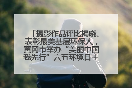 摄影作品评比揭晓、表彰最美基层环保人，黄冈市举办“美丽中国我先行”六五环境日主题宣传活动