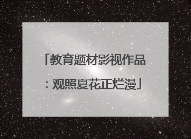 教育题材影视作品：观照夏花正烂漫
