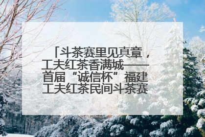 斗茶赛里见真章，工夫红茶香满城——首届“诚信杯”福建工夫红茶民间斗茶赛成功举办