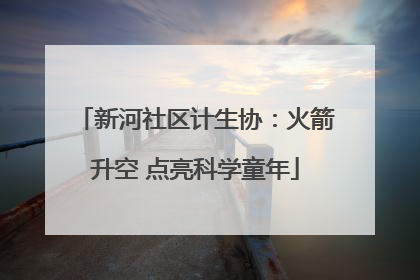 新河社区计生协：火箭升空 点亮科学童年
