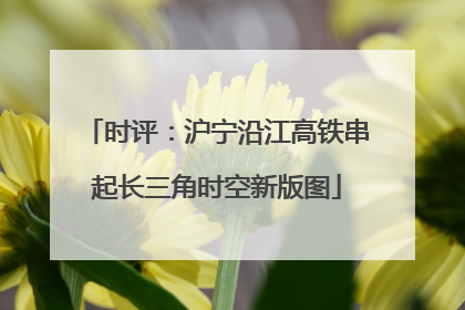 时评：沪宁沿江高铁串起长三角时空新版图