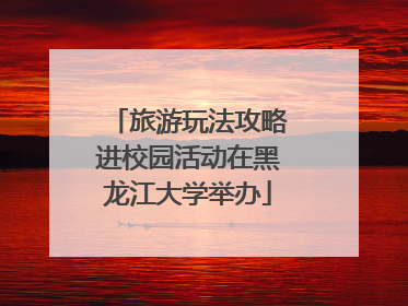旅游玩法攻略进校园活动在黑龙江大学举办