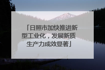 日照市加快推进新型工业化，发展新质生产力成效显著