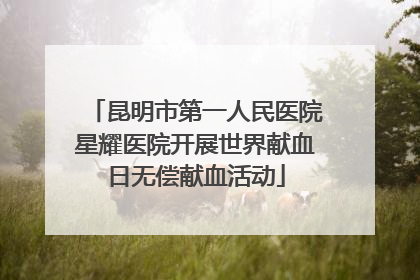 昆明市第一人民医院星耀医院开展世界献血日无偿献血活动