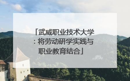 武威职业技术大学：将劳动研学实践与职业教育结合