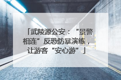 武陵源公安：“景警相连”反恐防暴演练，让游客“安心游”