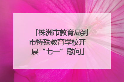 株洲市教育局到市特殊教育学校开展“七一”慰问