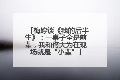 梅婷谈《我的后半生》：一桌子全是前辈，我和佟大为在现场就是“小辈”