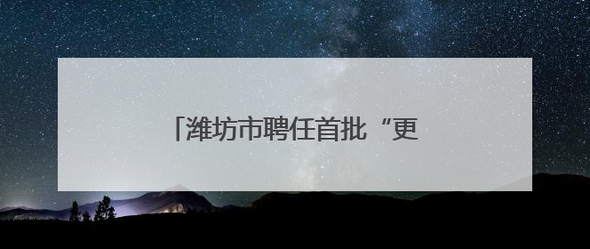 潍坊市聘任首批“更好潍坊”行业推介官