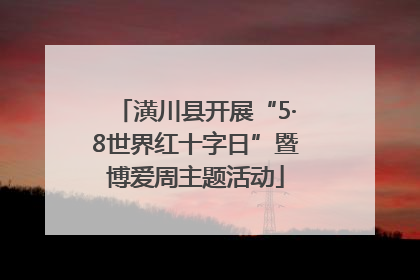 潢川县开展“5·8世界红十字日”暨博爱周主题活动