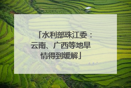 水利部珠江委：云南、广西等地旱情得到缓解